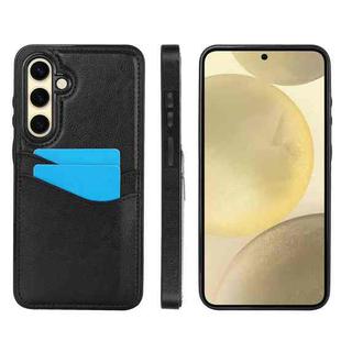 For Samsung Galaxy S24 FE 5G Litchi Leather Skin Card Slots Phone Case(Black)