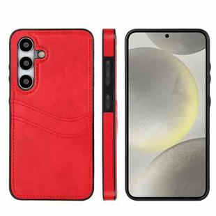 For Samsung Galaxy S24+ 5G Litchi Leather Skin Card Slots Phone Case(Red)