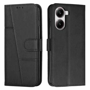 For Redmi Turbo 4 / Xiaomi Poco X7 Pro Stitching Calf Texture Buckle Leather Phone Case(Black)