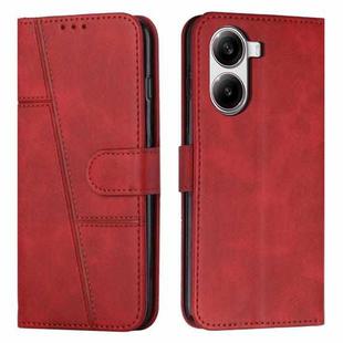 For Redmi Turbo 4 / Xiaomi Poco X7 Pro Stitching Calf Texture Buckle Leather Phone Case(Red)