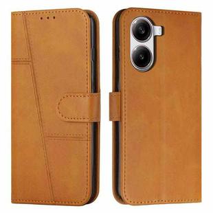 For Redmi Turbo 4 / Xiaomi Poco X7 Pro Stitching Calf Texture Buckle Leather Phone Case(Yellow)
