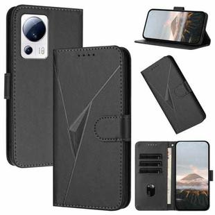 For Xiaomi Civi 2 Triangle Pattern Buckle Clasp Leather Phone Case(Black)