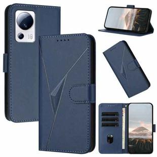 For Xiaomi Civi 2 Triangle Pattern Buckle Clasp Leather Phone Case(Royal Blue)