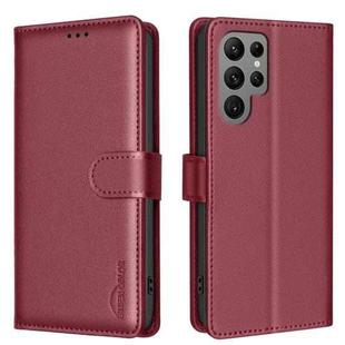 For Samsung Galaxy S25 Ultra 5G Litchi Texture RFID Anti-theft Leather Phone Case(Red)