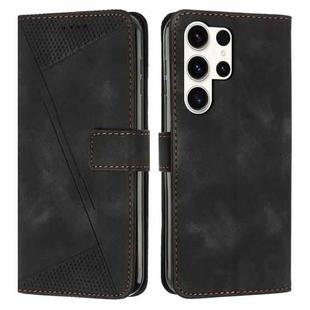 For Samsung Galaxy S25 Ultra 5G Dream Triangle Leather Phone Case with Long Lanyard(Black)