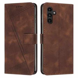 For Samsung Galaxy S25 / S24 5G Dream Triangle Leather Phone Case with Long Lanyard(Brown)