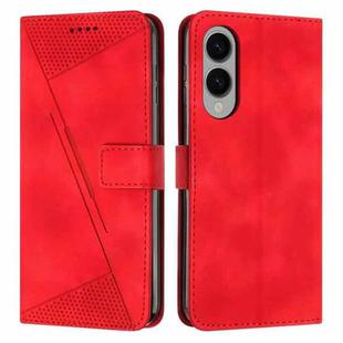 For Samsung Galaxy S25 Edge 5G Dream Triangle Leather Phone Case with Lanyard(Red)