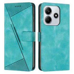 For Redmi Note 14 4G 163.25mm Dream Triangle Leather Phone Case with Long Lanyard(Green)