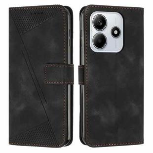 For Redmi Note 14 4G 163.25mm Dream Triangle Leather Phone Case with Long Lanyard(Black)