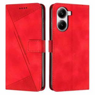 For Redmi Turbo 4 / Xiaomi Poco X7 Pro Dream Triangle Leather Phone Case with Long Lanyard(Red)