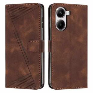 For Redmi Turbo 4 / Xiaomi Poco X7 Pro Dream Triangle Leather Phone Case with Long Lanyard(Brown)