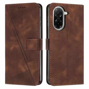 For Redmi A5 4G 171.7mm / Poco C71 Dream Triangle Leather Phone Case with Long Lanyard(Brown)