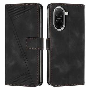 For Redmi A5 4G 171.7mm / Poco C71 Dream Triangle Leather Phone Case with Long Lanyard(Black)
