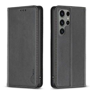 For Samsung Galaxy S25 Ultra 5G Magnetic Leather Phone Case(Black)