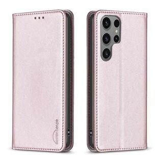 For Samsung Galaxy S25 Ultra 5G Magnetic Leather Phone Case(Gold)