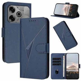 For Tecno Pova 6 / Pova 6 Pro Triangle Pattern Buckle Clasp Leather Phone Case(Royal Blue)