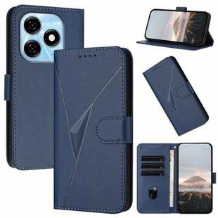 For Tecno Spark 20 Triangle Pattern Buckle Clasp Leather Phone Case(Royal Blue)