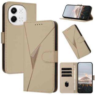 For Tecno Pova 6 Neo 5G / Spark 30 5G Triangle Pattern Buckle Clasp Leather Phone Case(Gold)