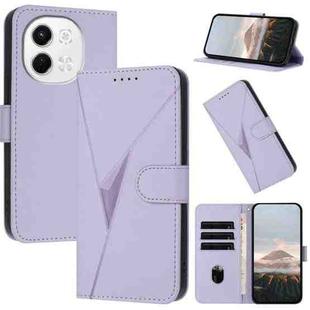 For Tecno Pova 6 Neo 5G / Spark 30 5G Triangle Pattern Buckle Clasp Leather Phone Case(Light Purple)