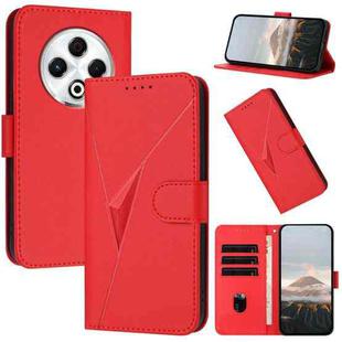 For Tecno Spark 30 4G Triangle Pattern Buckle Clasp Leather Phone Case(Red)