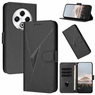 For Tecno Spark 30 4G Triangle Pattern Buckle Clasp Leather Phone Case(Black)