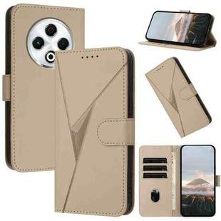 For Tecno Spark 30 4G Triangle Pattern Buckle Clasp Leather Phone Case(Gold)