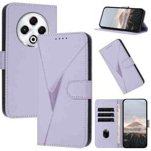 For Tecno Spark 30 4G Triangle Pattern Buckle Clasp Leather Phone Case(Light Purple)