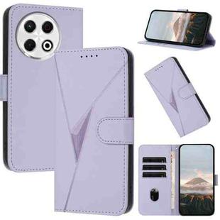 For Tecno Spark 30 Pro 4G Triangle Pattern Buckle Clasp Leather Phone Case(Light Purple)