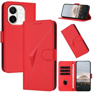 For Tecno Spark 30C 5G / Pop 9 5G Triangle Pattern Buckle Clasp Leather Phone Case(Red)