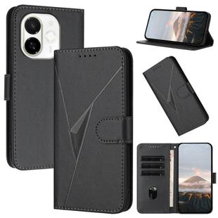 For Tecno Spark 30C 5G / Pop 9 5G Triangle Pattern Buckle Clasp Leather Phone Case(Black)