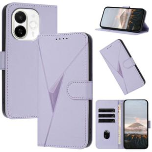 For Tecno Spark 30C 5G / Pop 9 5G Triangle Pattern Buckle Clasp Leather Phone Case(Light Purple)