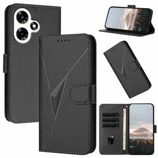 For Infinix Hot 30 Triangle Pattern Buckle Clasp Leather Phone Case(Black)