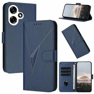 For Infinix Hot 30 Triangle Pattern Buckle Clasp Leather Phone Case(Royal Blue)