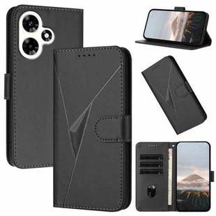 For Infinix Hot 30i Triangle Pattern Buckle Clasp Leather Phone Case(Black)