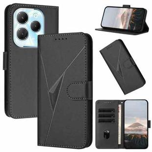 For Infinix Hot 40 Triangle Pattern Buckle Clasp Leather Phone Case(Black)