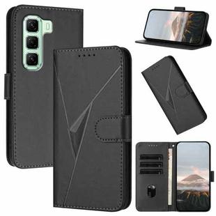 For Infinix Hot 50 4G Triangle Pattern Buckle Clasp Leather Phone Case(Black)