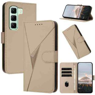 For Infinix Hot 50 5G Triangle Pattern Buckle Clasp Leather Phone Case(Gold)