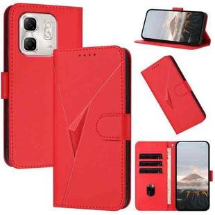 For Infinix Hot 50i / Smart 9 Triangle Pattern Buckle Clasp Leather Phone Case(Red)