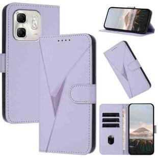 For Infinix Hot 50i / Smart 9 Triangle Pattern Buckle Clasp Leather Phone Case(Light Purple)