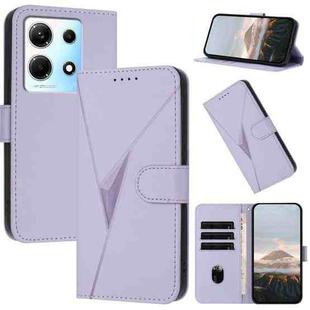 For Infinix Note 30 4G Triangle Pattern Buckle Clasp Leather Phone Case(Light Purple)