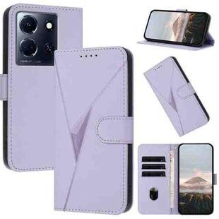 For Infinix Note 30 5G Triangle Pattern Buckle Clasp Leather Phone Case(Light Purple)