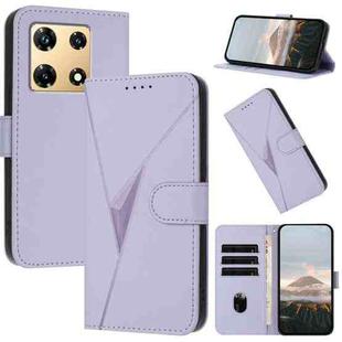 For Infinix Note 30 Pro Triangle Pattern Buckle Clasp Leather Phone Case(Light Purple)