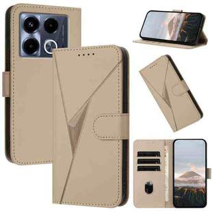 For Infinix Note 40 4G Triangle Pattern Buckle Clasp Leather Phone Case(Gold)