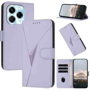 For Infinix Note 40X 5G Triangle Pattern Buckle Clasp Leather Phone Case(Light Purple)