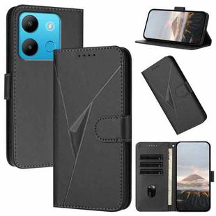 For Infinix Smart 7 Triangle Pattern Buckle Clasp Leather Phone Case(Black)