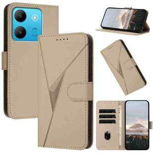 For Infinix Smart 7 Triangle Pattern Buckle Clasp Leather Phone Case(Gold)