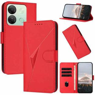 For Infinix Smart 7 HD Triangle Pattern Buckle Clasp Leather Phone Case(Red)