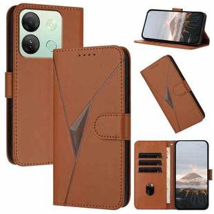 For Infinix Smart 7 HD Triangle Pattern Buckle Clasp Leather Phone Case(Brown)