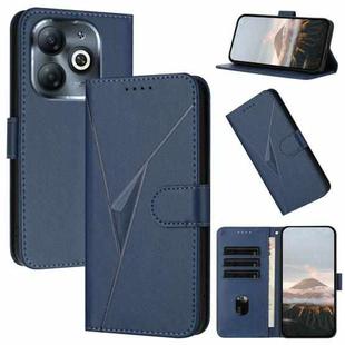 For Infinix Smart 8 Plus Triangle Pattern Buckle Clasp Leather Phone Case(Royal Blue)