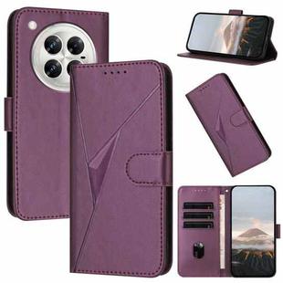 For Infinix Zero 40 4G / 5G Triangle Pattern Buckle Clasp Leather Phone Case(Dark Purple)